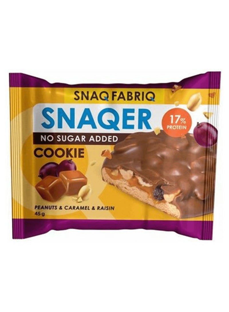 Snaq Fabriq Snaqer Cookie Peanuts And Caramel & Raisin 1 Box Pack Of 10