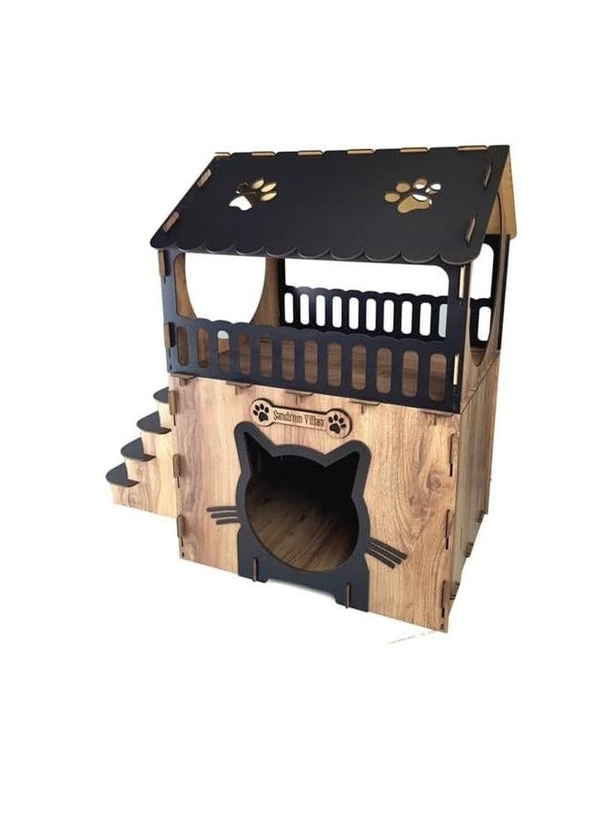 Cat villa cat House Lux Cat House Cat Double Decker Cat House Duplex Cat House Cat bed