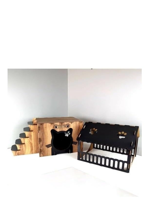 Cat villa cat House Lux Cat House Cat Double Decker Cat House Duplex Cat House Cat bed