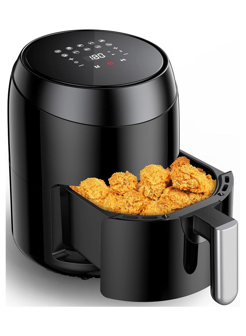 Air Fryer 4.5 Quart Small Air Fryers with 10 in 1 One-touch Program Non stick Basket Dishwasher Safe, Auto Shut Off Compact Air Fryer for 2-3 people