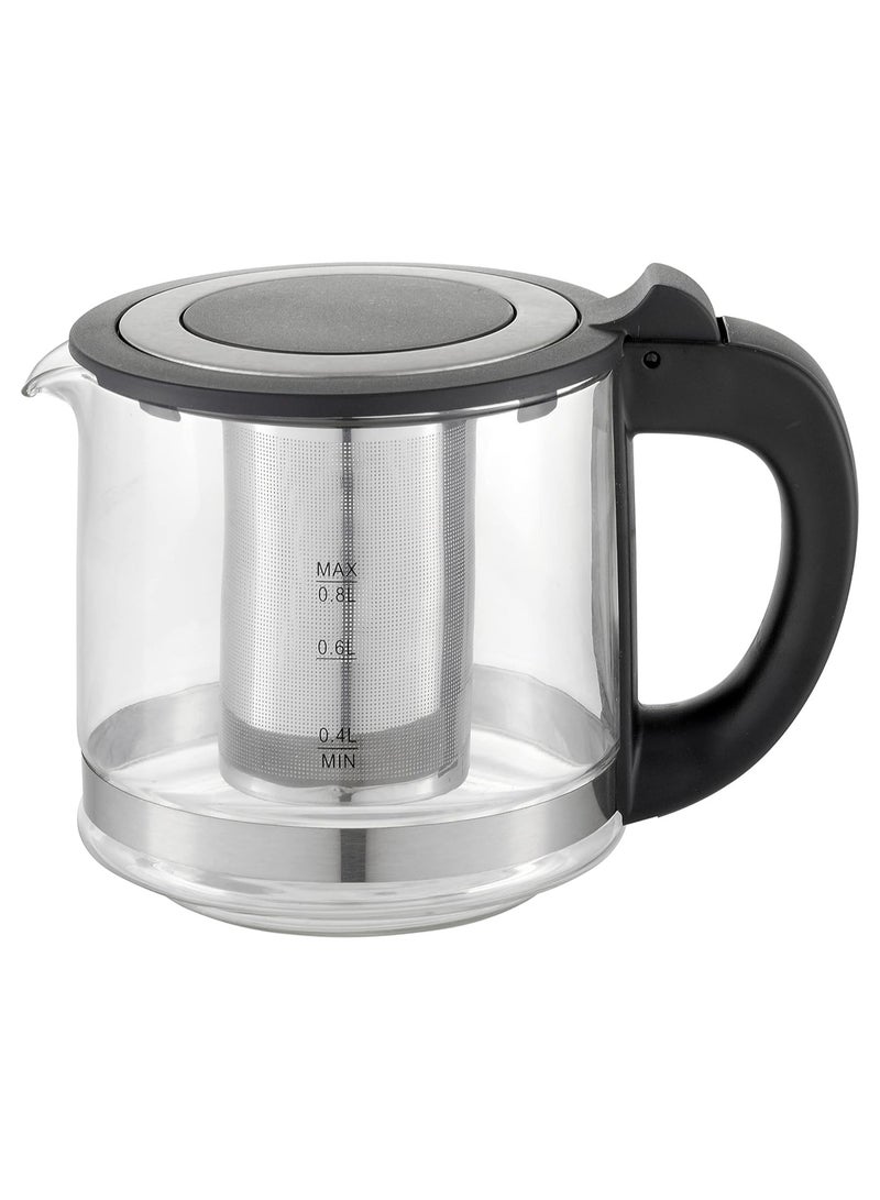 pot Electric tea Maker on stand, 2L Glass kettle with 1L Glass tea pot