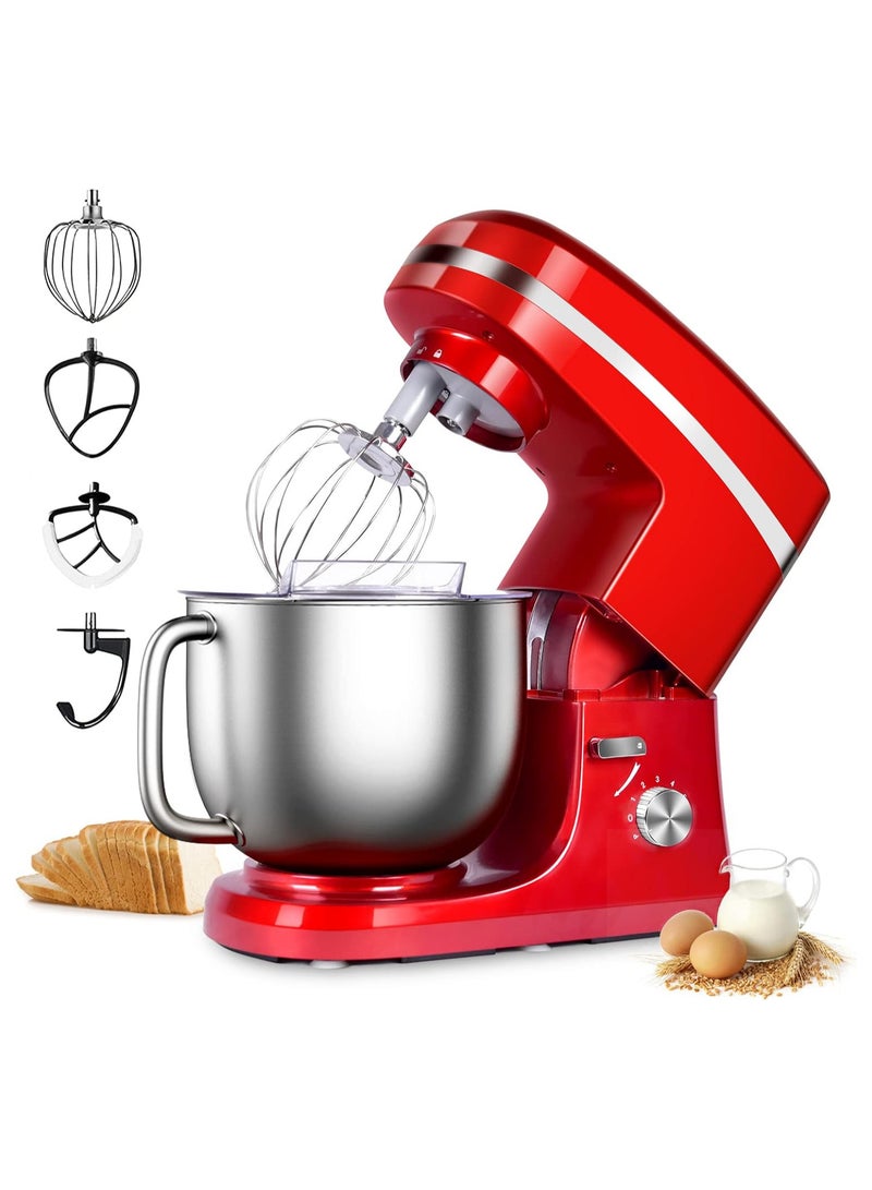 Stand Mixer Litchi 6-Speed 7 Qt Kitchen Electric Food Mixer Tilt Head Household Stand Mixer With Splash Guard Dough Hook Whisk Flat Beater Mixing Beater For Different Cooking Styles