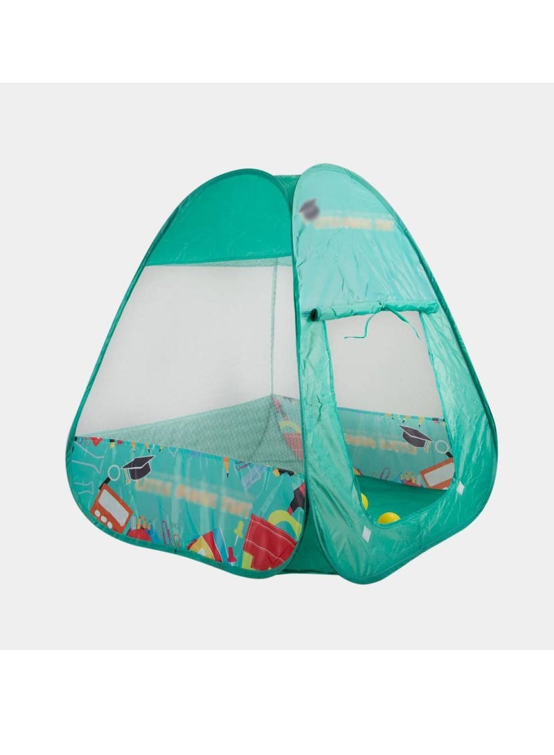 Folding Tent With 50 Ball Set, kids Tent Blue