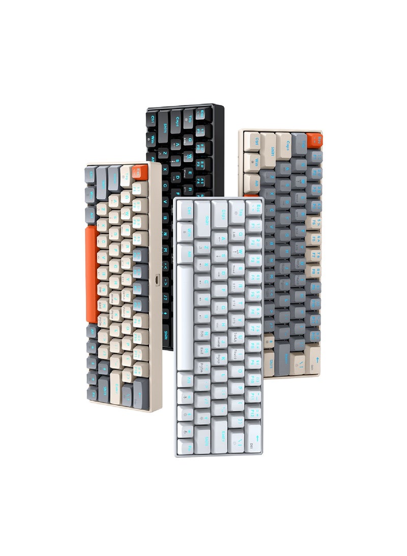 60% Wired Mechanical Gaming Keyboard RGB Backlit Ultra-Compact Mini Keyboard Waterproof Mini Compact 63 Keys Keyboard for PC Mac Gamer Typist Travel Easy to Carry on Business Trip