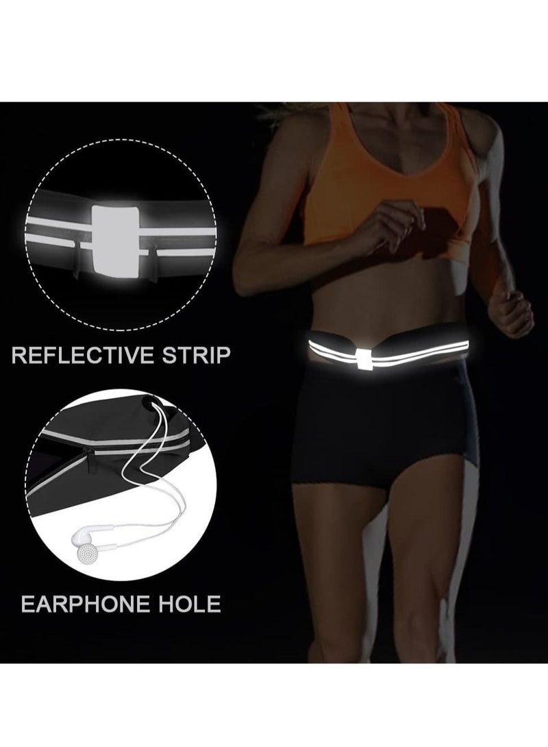 Slim Running Belt for Women Men, Running Waist Pack Phone Holder, Jogging Workout Fan ny Pack Runners Pouch Gear Accessories for iPhone 12 11 Pro Max XS XR 8 7 Plus Traveling Gift