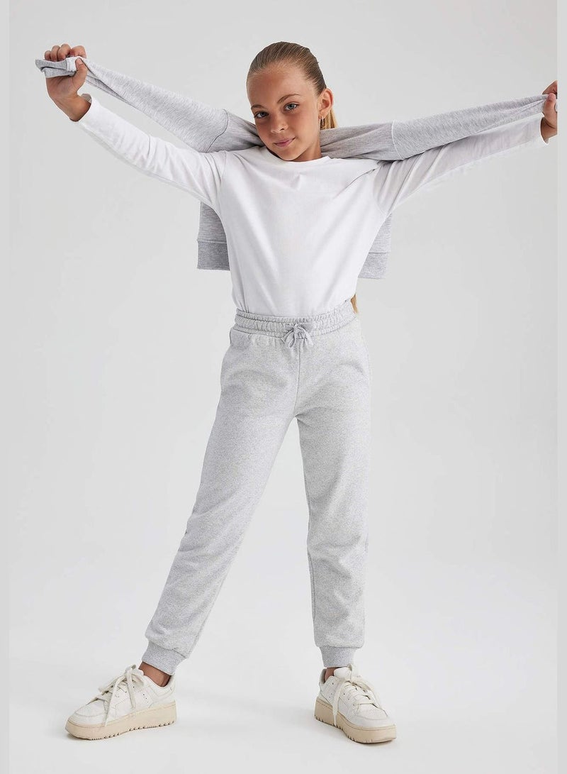Standard Fit Tie Waist Ruched Joggers