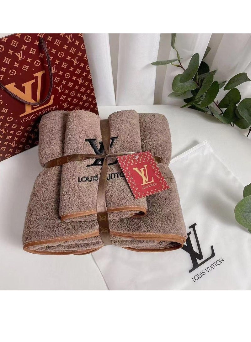Pack of 2 Luxury Bath Towel 1-Pcs 70 X 145cm Face Towel 1-Pcs 35x35cm