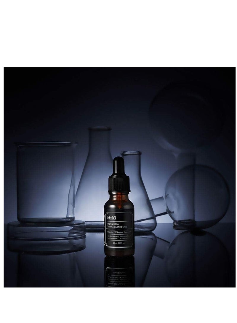 Midnight Blue Youth Activating Hydro Drops Hydrating Facial drop- Hypoallergenic anti-aging serum, facial essence, 20ml Korean Cosmetics +Rubystone Phone Ring 20ml