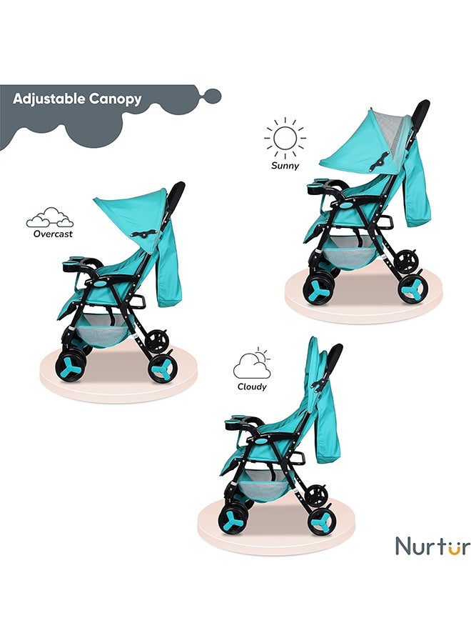 Ryder Lightweight Baby Stroller Storage Basket Detachable Food Tray 5 Point Harness Adjustable Canopy Adjustable Reclining Seat And Leg Rest 0 To 36 Months