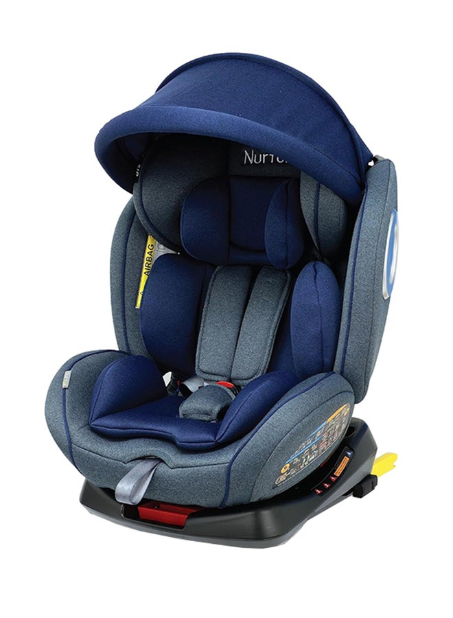Ultra Baby 4 In 1 Car Seat Isofix 9-Level Adjustable Headrest And Canopy  Upto 36Kg Shiny Blue