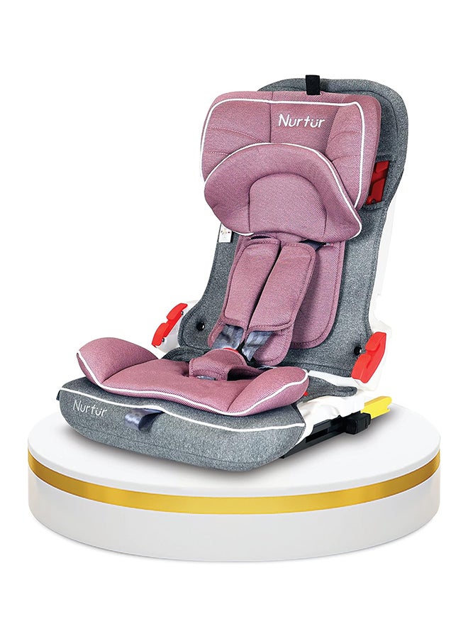 Maverick Car Seat Multistage Adjustable Headrest With Removable Safety Belts, Black