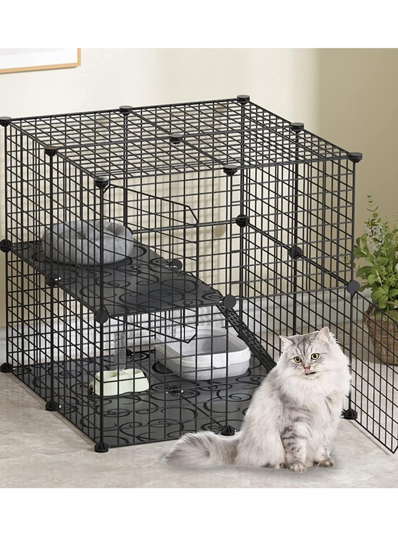 Cat Cage,Pet Cage DIY Design Kitten Playpen Kennels for Small Pet Cat Puppy