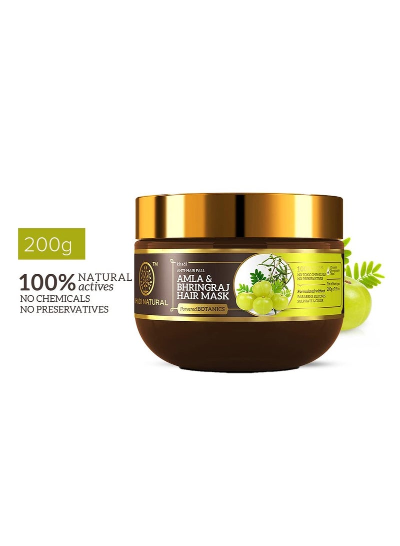 KHADI NATURAL Amla and Bhringraj Hair Mask- POWERED BOTANICS 200GM