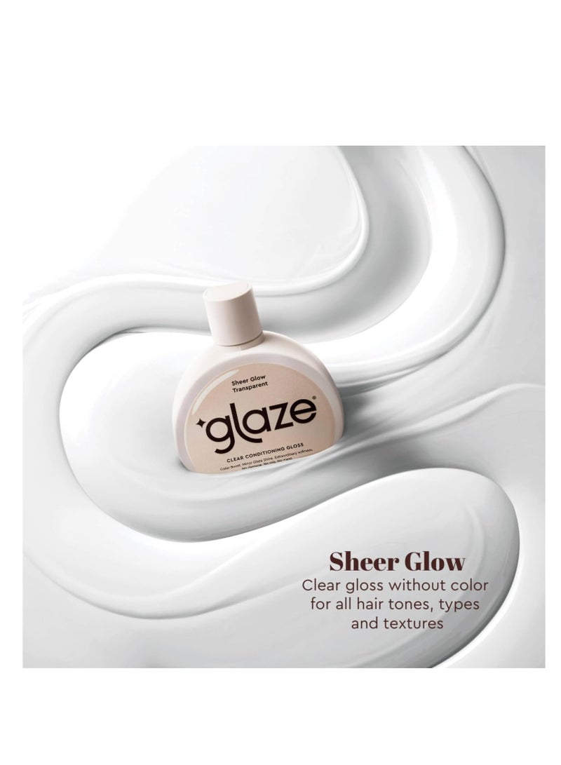 glaze Sheer Glow Transparent Clear Conditioning Super Gloss 6.4 fl.oz (2-3 Hair Treatments) Hair Gloss Treatment. guaranteed results in 10 minutes