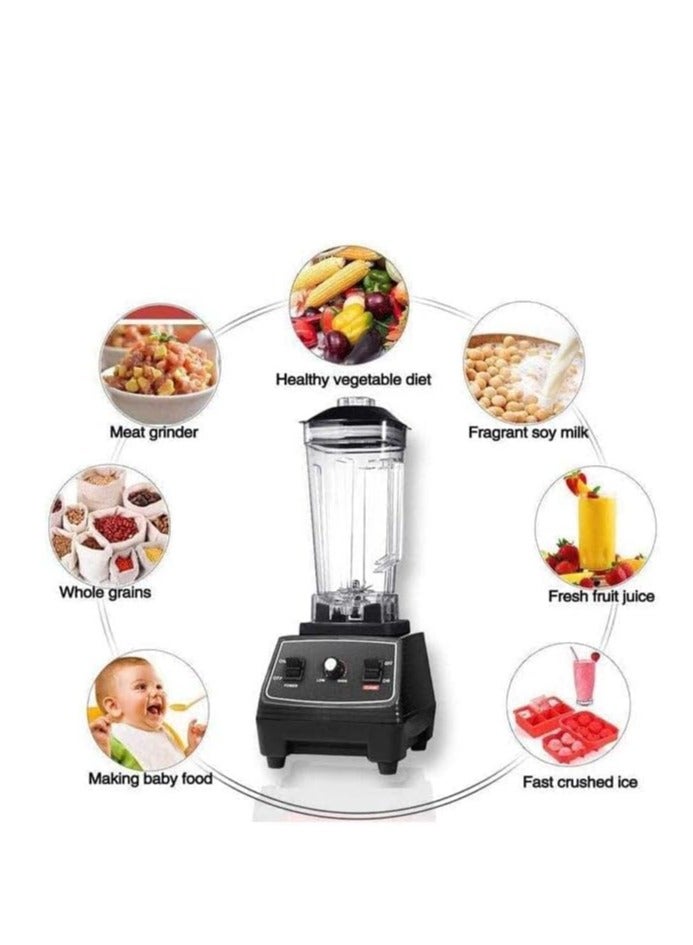 Blender Professional Heavy Duty Commercial Mixer Juicer Speed Grinder and Ice Smoothies for Home & Shop use Double Jar (Black)