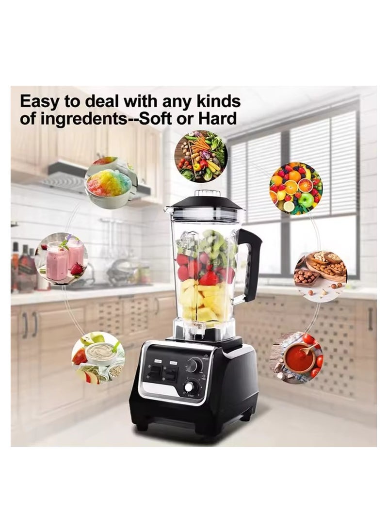Blender Professional Heavy Duty Commercial Mixer Juicer Speed Grinder and Ice Smoothies for Home & Shop use Double Jar (Black)