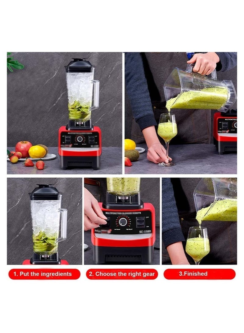 2.5L 4500W Blender Professional Heavy Duty Commercial Mixer Juicer Speed Grinder Ice Smoothies Coffee Maker