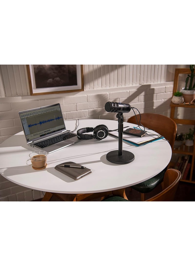 Audio-Technica AT2040USB Dynamic USB Microphone, Black