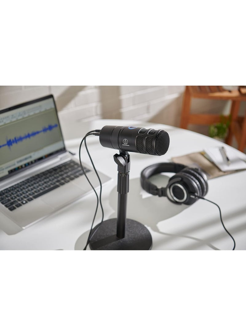 Audio-Technica AT2040USB Dynamic USB Microphone, Black