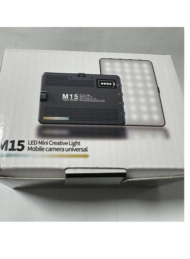 M15 Fill LED Light Portable Rechargeable LED Camera Selfie Ring Light Flash Mobile Cell Phone Selfie