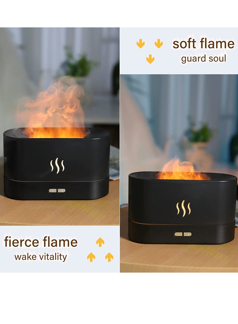 Flame Air Diffuser,Humidifier,Portable-Noiseless Aroma Diffuser for Home,Office or Yoga Essential Oil Diffuser with No-Water Auto-Off Protection