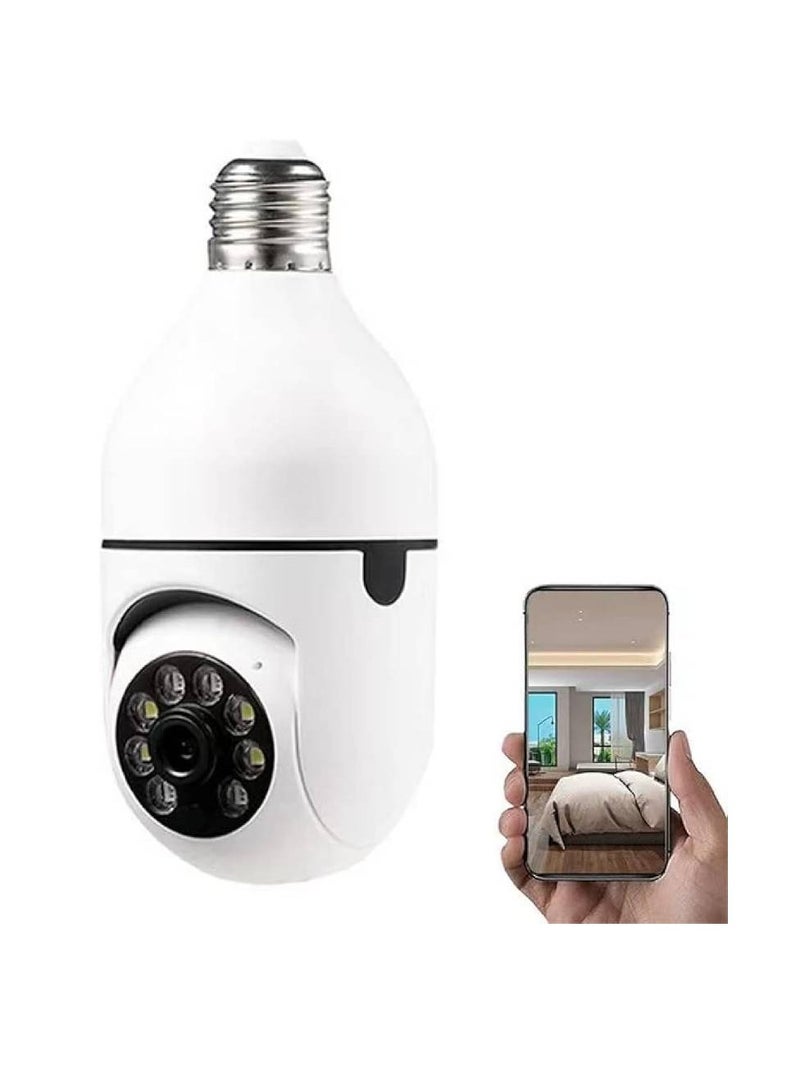 Wireless WiFi Light Bulb Camera Security Camera,Dome Camera HD Night Vision Light Socket Camera, Outdoor 1080P 360 Degree Smart Home Security Wireless Camera