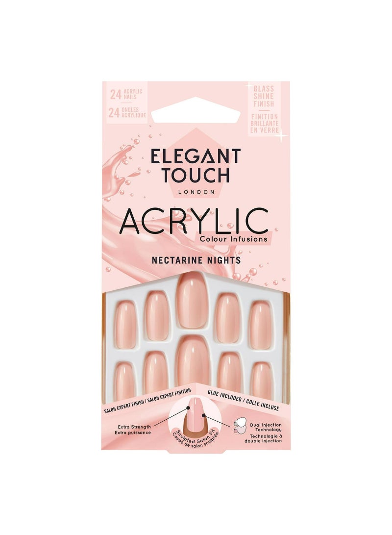 Elegant Touch London Acrylic Colour Infusions 24 Nectarine Nights Nails