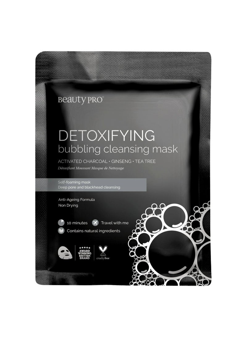 BeautyPro Detoxifying Bubbling Cleansing Mask with Activated Charcoal 20ml