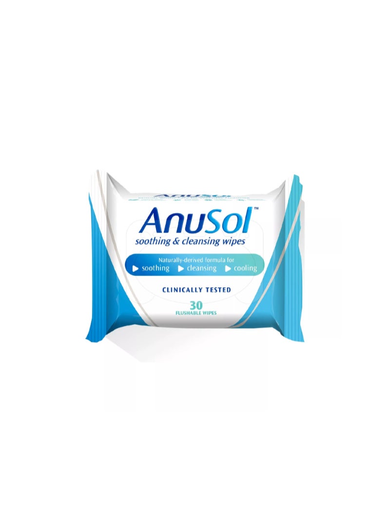 Anusol Soothing & Cleansing Wipes 30 Flushable Wipes