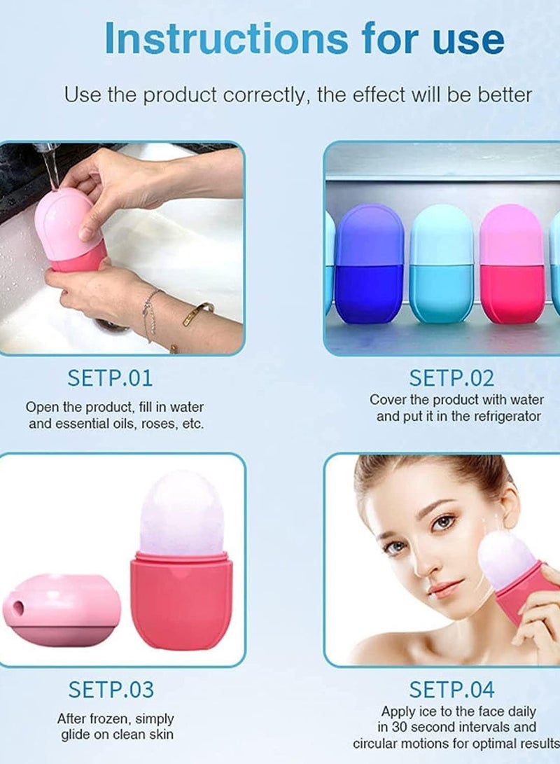 Face Ice Roller And Face Massager Facial Beauty Ice Roller Skin Care Tools Skin Care Products For Face And Eyes Remove Fine Lines Shrink Pores
