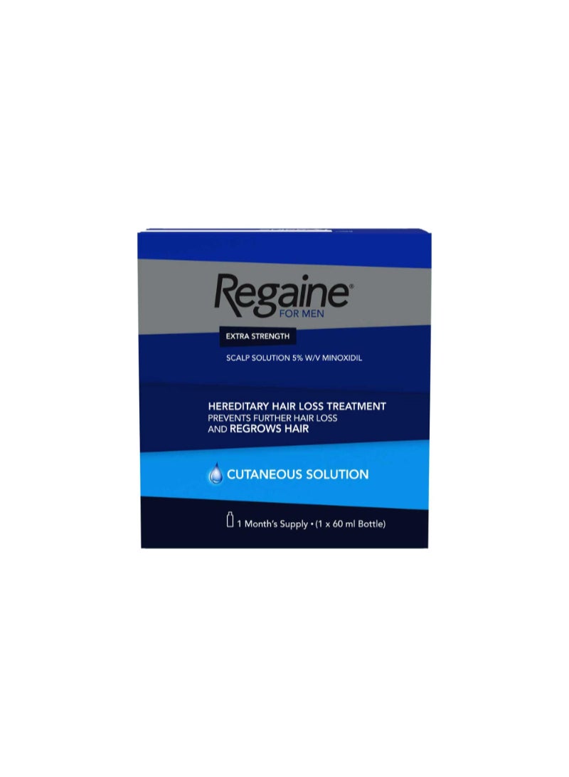 Regaine for Men Extra Strength Scalp Solution 5% W/V Minoxidil - 1 Month's Supply