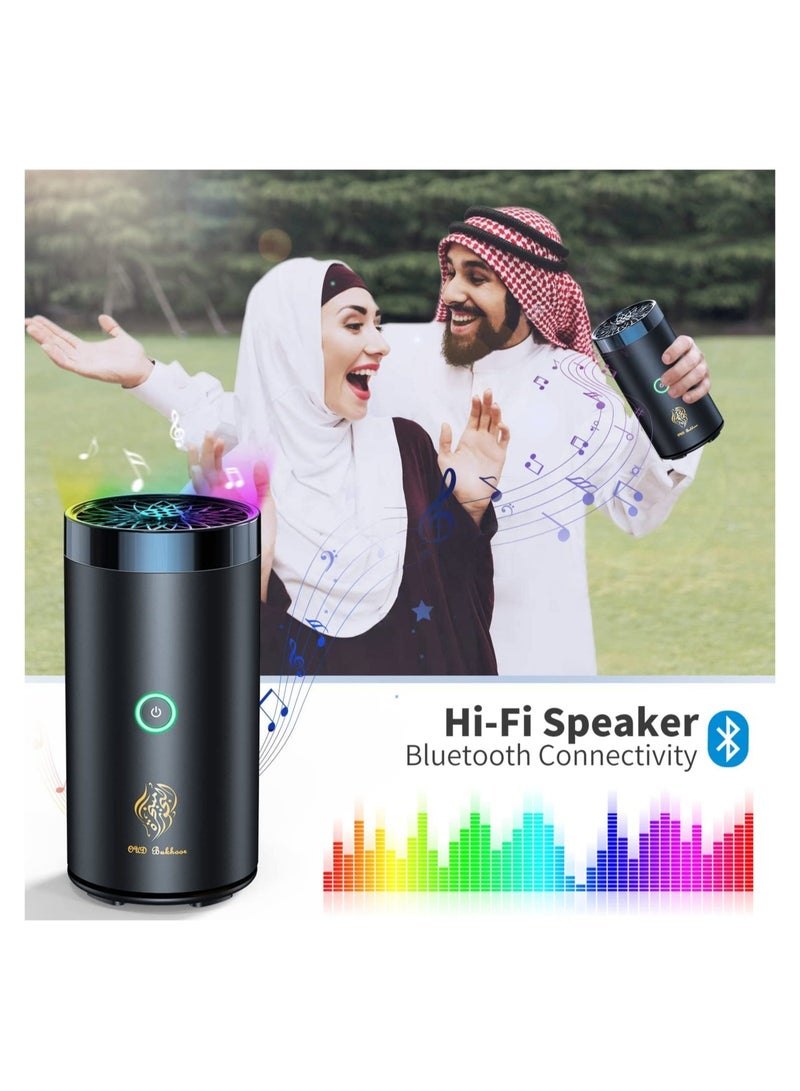 Electric Incense Bakhoor 2 in 1 Bluetooth Arabic Aroma Diffuser Speaker Mini Car Incense Burners Decort for Car Home