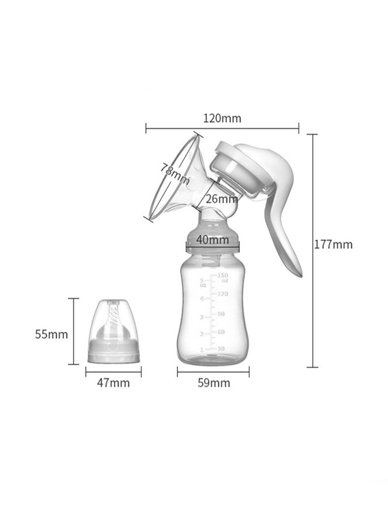 Manual Baby Milk pump powerful suction painless portable and comfortable
