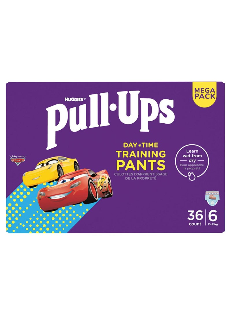 Huggies Pull Ups Trainers Boys Day Time Nappy Pants Age 2-4 Years Nappies Size 6, 15-23kg Mega Pack x36
