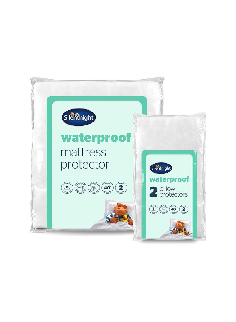 Silentnight Waterproof Mattress Protector Single & Pillow Pair