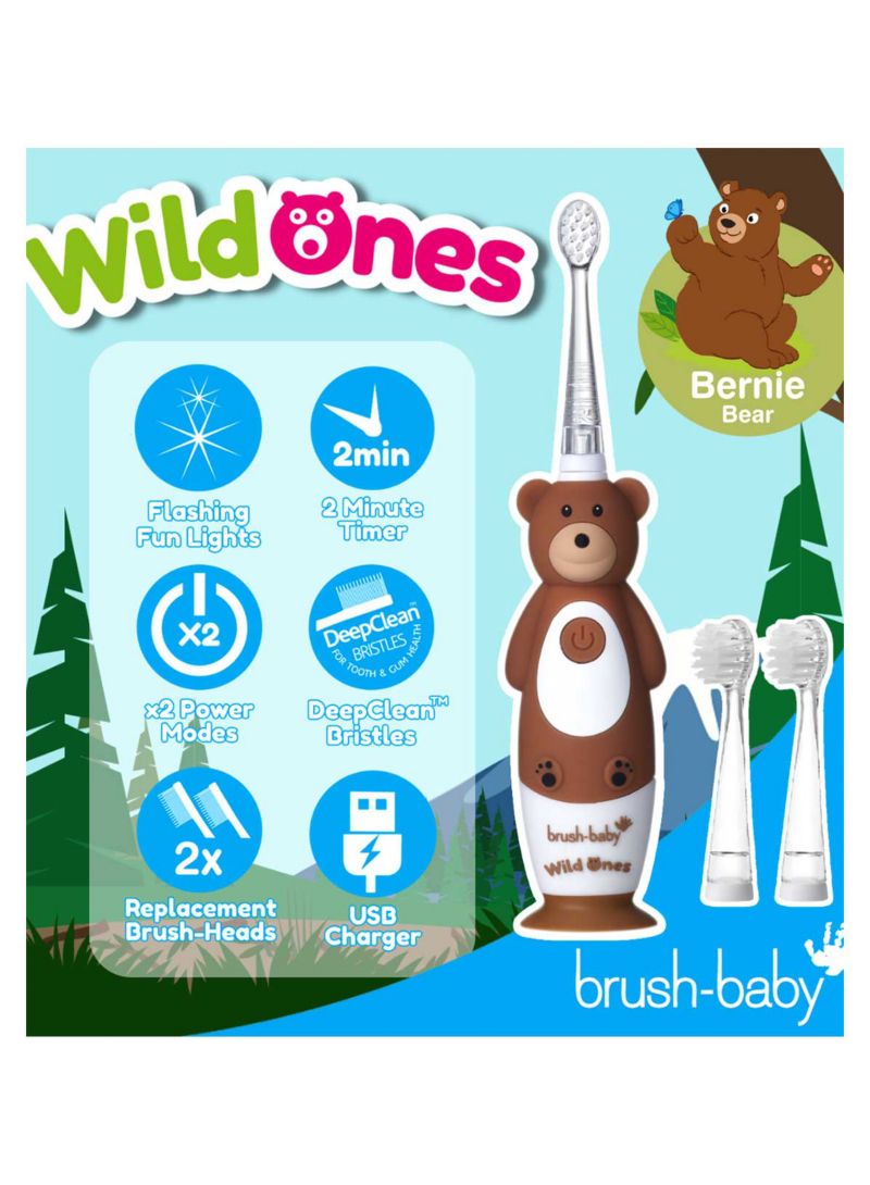 brush-baby WildOnes Bear Rechargeable Toothbrush & WildOnes Applemint Toothpaste