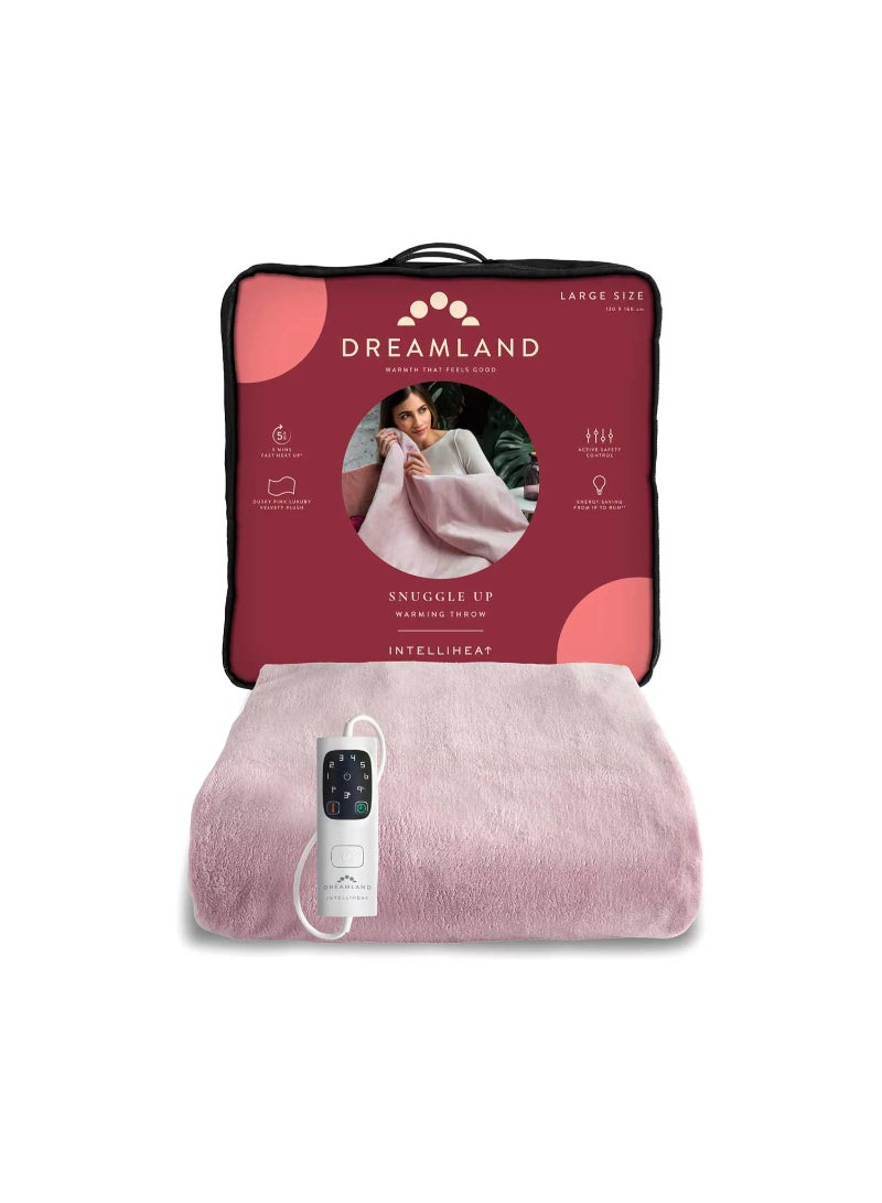 Dreamland Snuggle Up Warming Throw Pink 120X160Cm