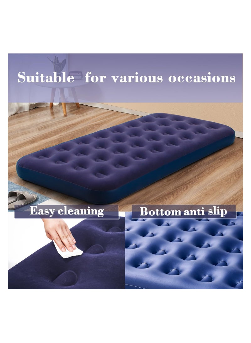 Inflatable Airbed for Outdoor and Indoor Use, Comfortable Blow Up Mattress Portable Air Mattress Inflatable Bed Multi-Purpose Inflatable Airbed for Camping, Quick Inflation Air Mattress