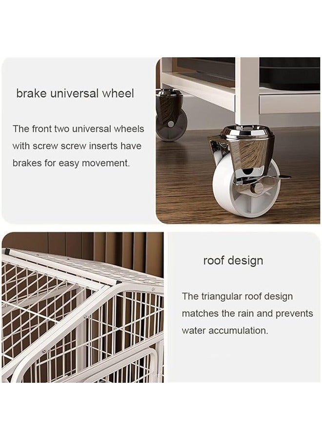 Movable and Durable Pet Cage with Wheels