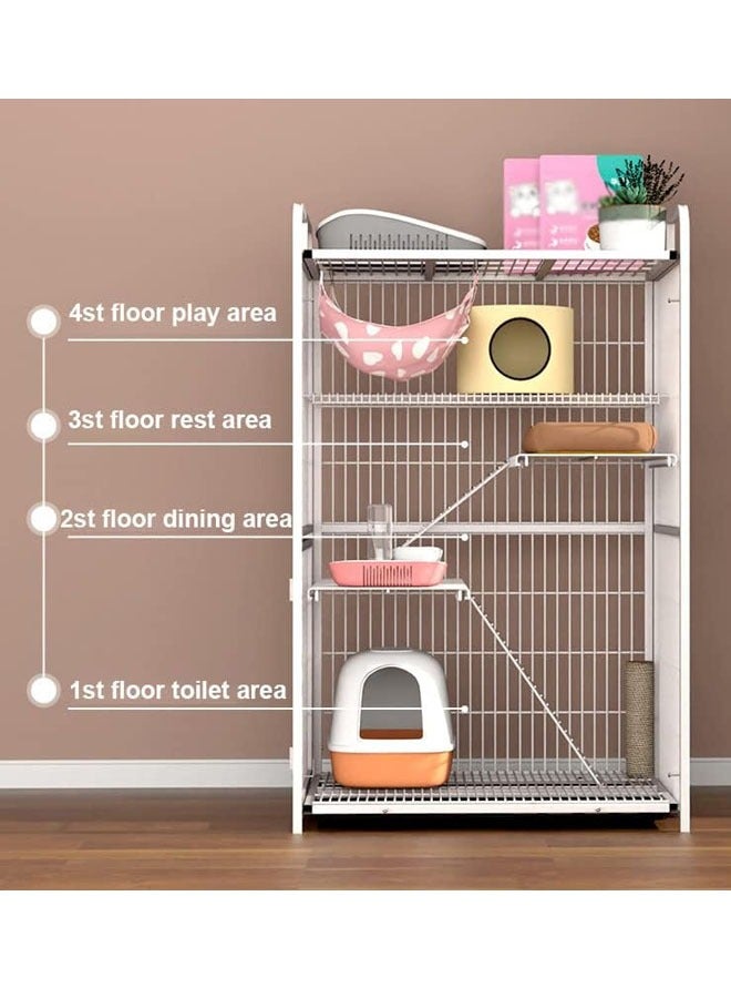 Stackable Heavy Duty Luxury Foldable Pet Cage with Wheels and Door