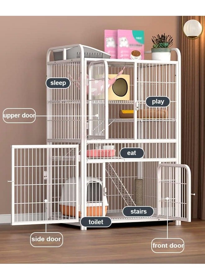 Stackable Heavy Duty Luxury Foldable Pet Cage with Wheels and Door