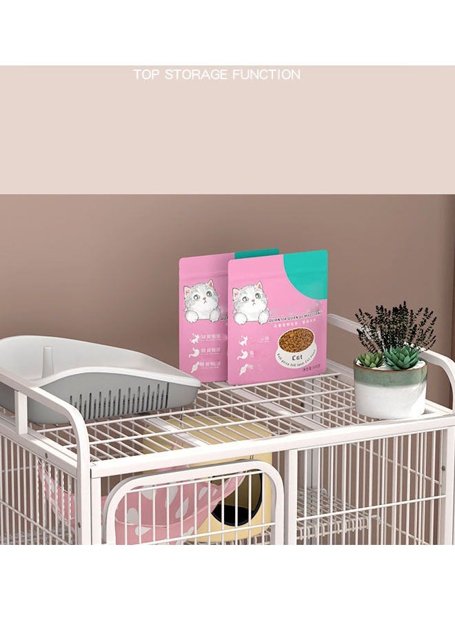 Stackable Heavy Duty Luxury Foldable Pet Cage with Wheels and Door