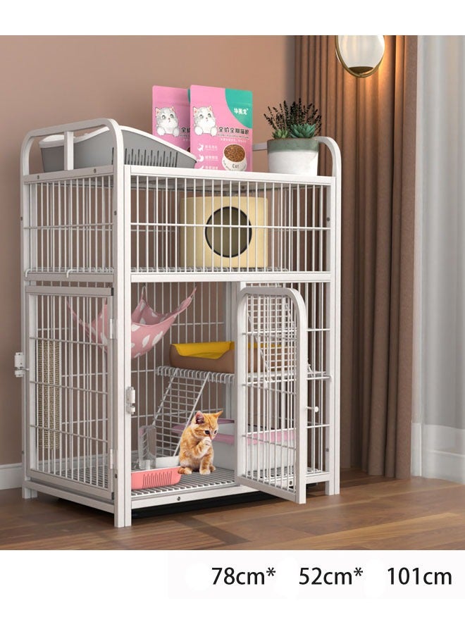 Stackable Heavy Duty Luxury Foldable Pet Cage with Wheels and Door