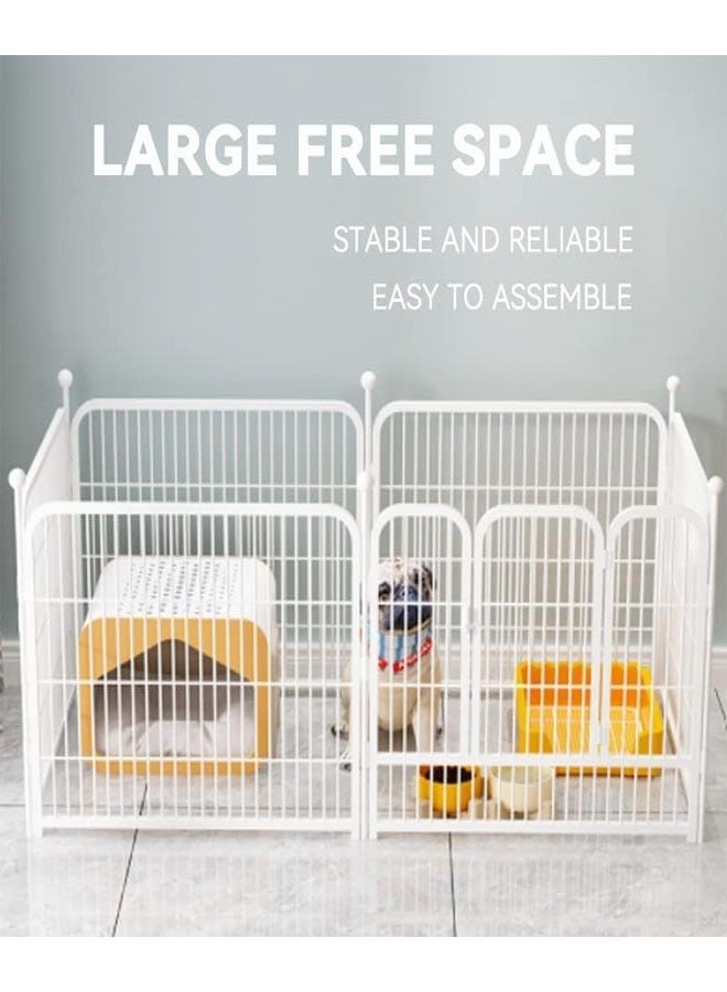 Heavy Duty Luxury Open Foldable Pet Cage with and Door 6 Piece Fence