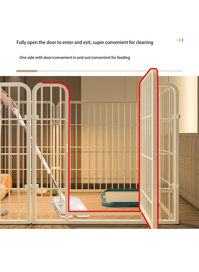 Heavy Duty Luxury Open Foldable Pet Cage with and Door 6 Piece Fence