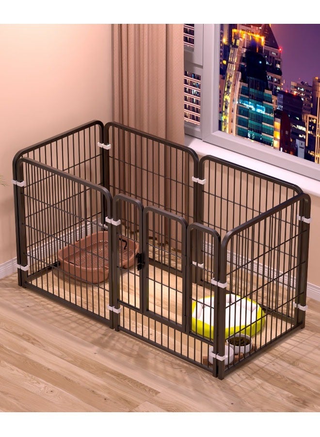 Heavy Duty Luxury Open Foldable Pet Cage with and Door 6 Piece of Fence