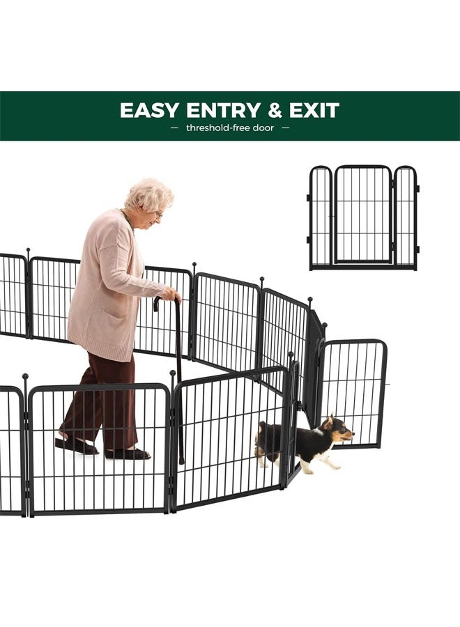 Heavy Duty Luxury Open Foldable Pet Cage with and Door 8 piece of Fence