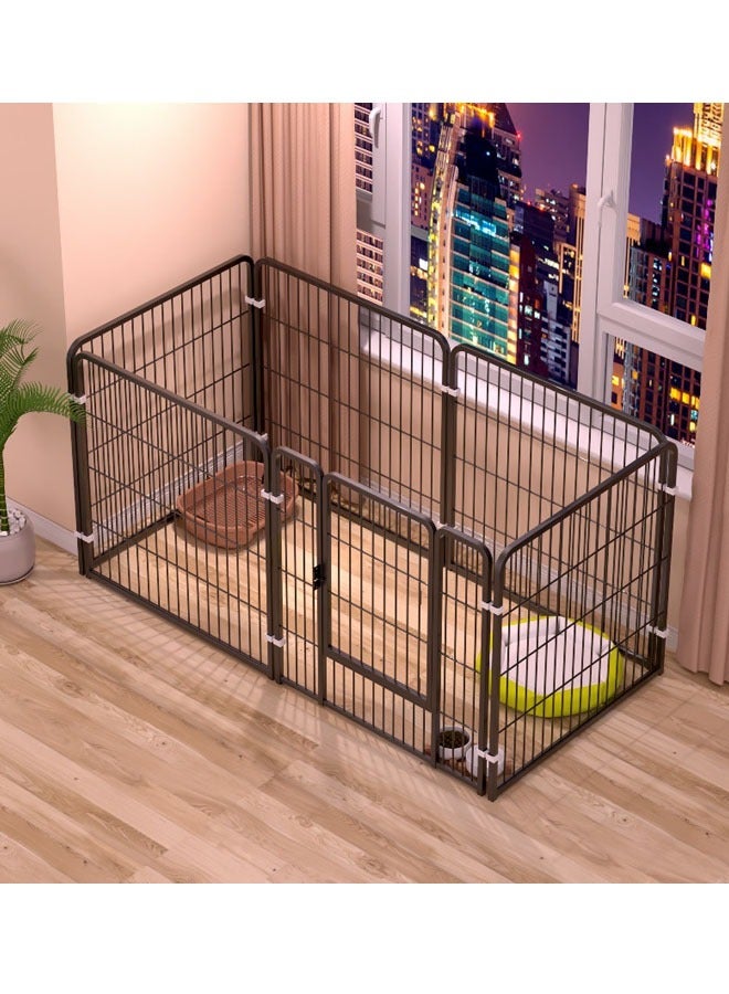 Heavy Duty Luxury Open Foldable Pet Cage with and Door 6 Piece Fence