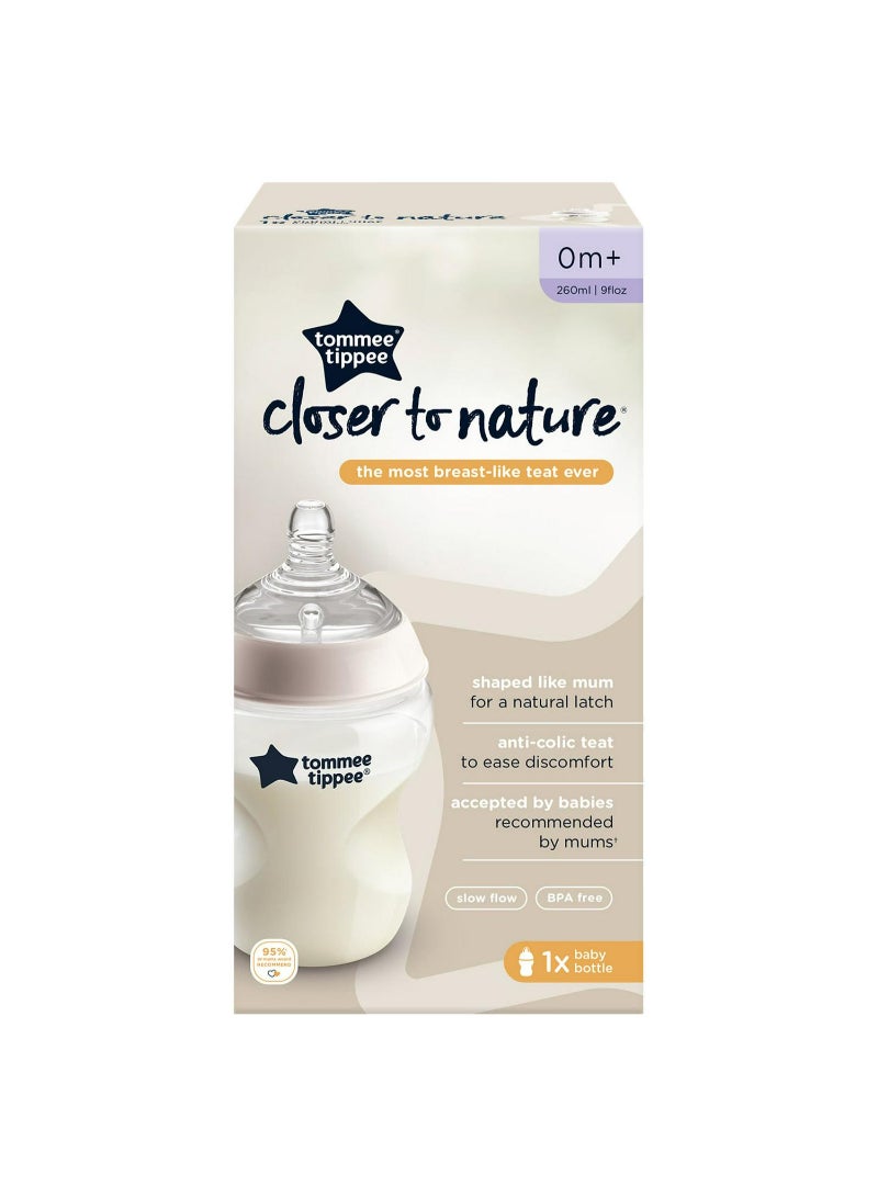 Tommee Tippee Closer to Nature 1 Baby Bottle Slow Flow 0m+ 260ml