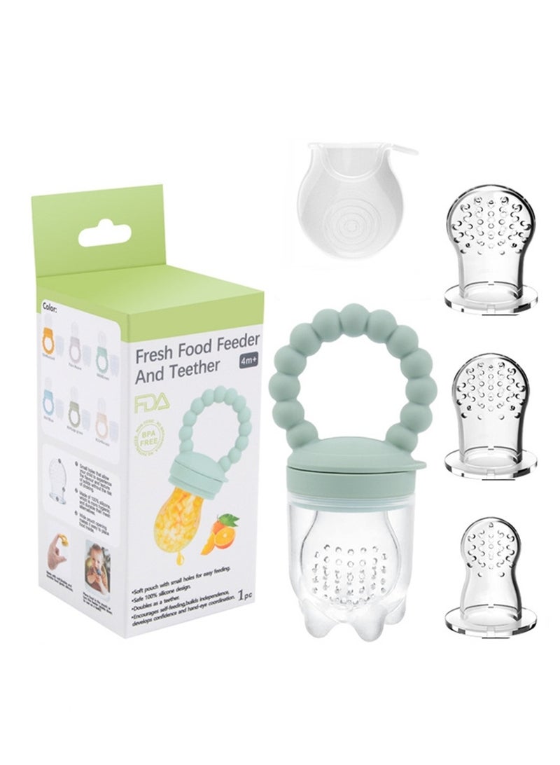 Three sizes of pacifiers baby fruit supplements food-grade silicone fruit and vegetable bites baby teether pacifiers